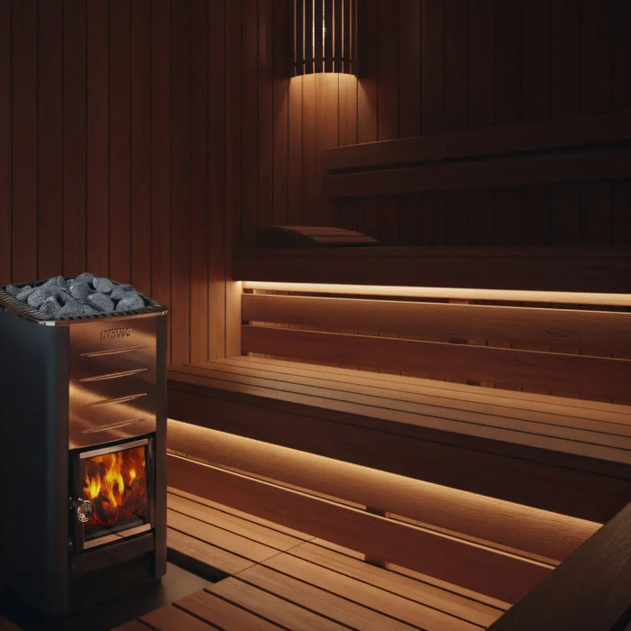 Finnish Sauna Builders Harvia M3 WKM3 Wood Burning Sauna Stove - Finnish Sauna Builders — heater and controls