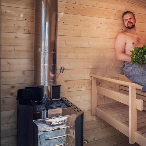 Finnish Sauna Builders Harvia Pro 26 WKPR26M Wood Burning Sauna Stove - Finnish Sauna Builders — interior bench layout