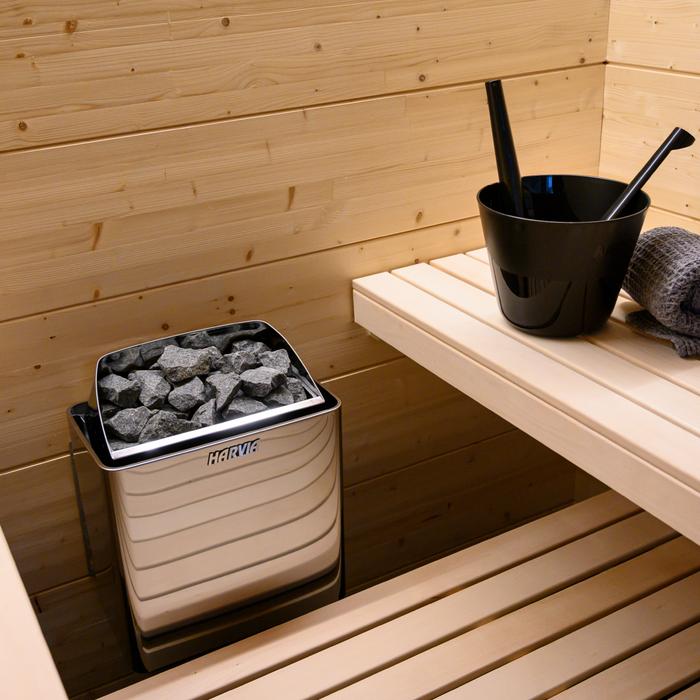 Harvia KIP80W 8kW Electric Sauna Heater — heater and controls