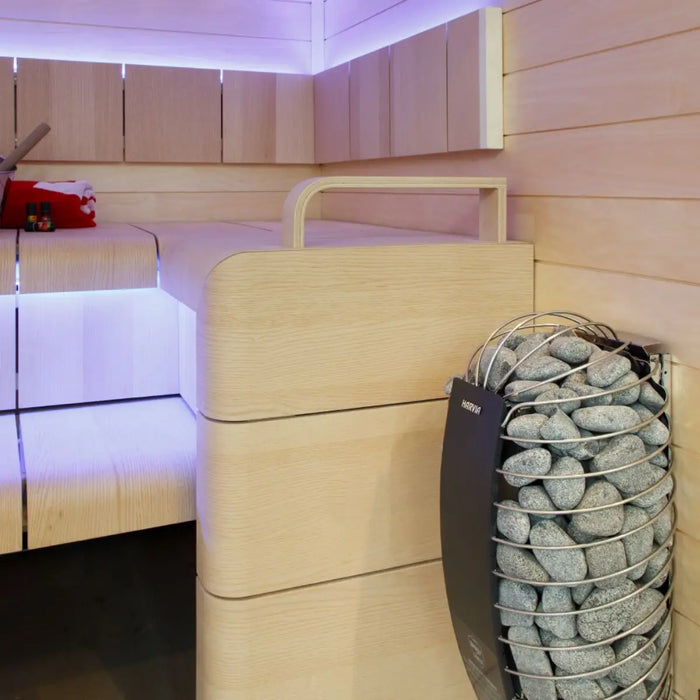 Finnish Sauna Builders Harvia Spirit SP90E 9KW Sauna Heater - Finnish Sauna Builders — interior lighting