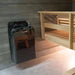 Finnish Sauna Builders Harvia Wall Sauna Heater 8KW with Built-In Controls - Finnish Sauna Builders — glass door detail