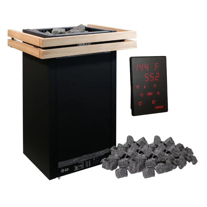Finnish Sauna Builders Harvia Virta 6KW Ultimate Sauna Heater with WiFi Digital Control, Sauna Stones and H... — exterior view