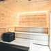 Harvia Virta Combi 10.5kW heater installed in home sauna room