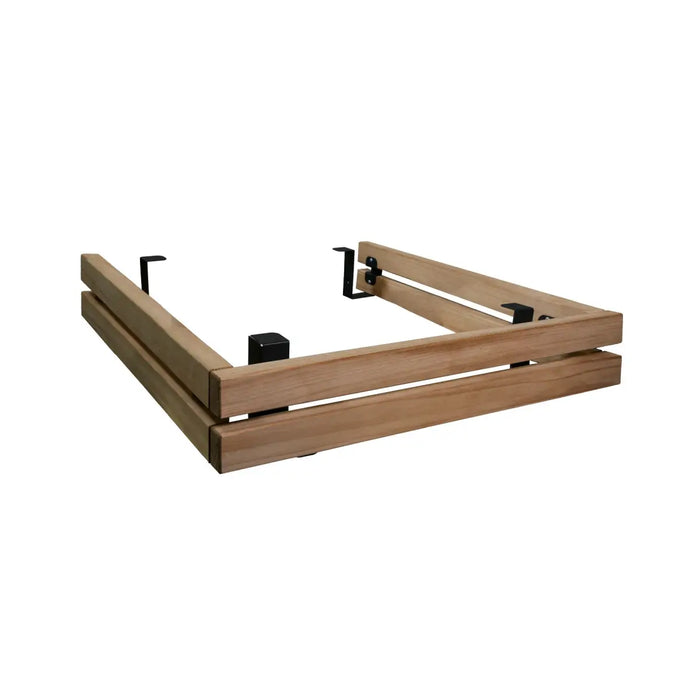 Harvia Virta safety railing sizing chart for Virta and Combi heaters