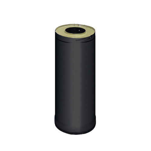 Harvia WHP500M Sauna Wood Stove Chimney Extension, 500mm, Black Steel