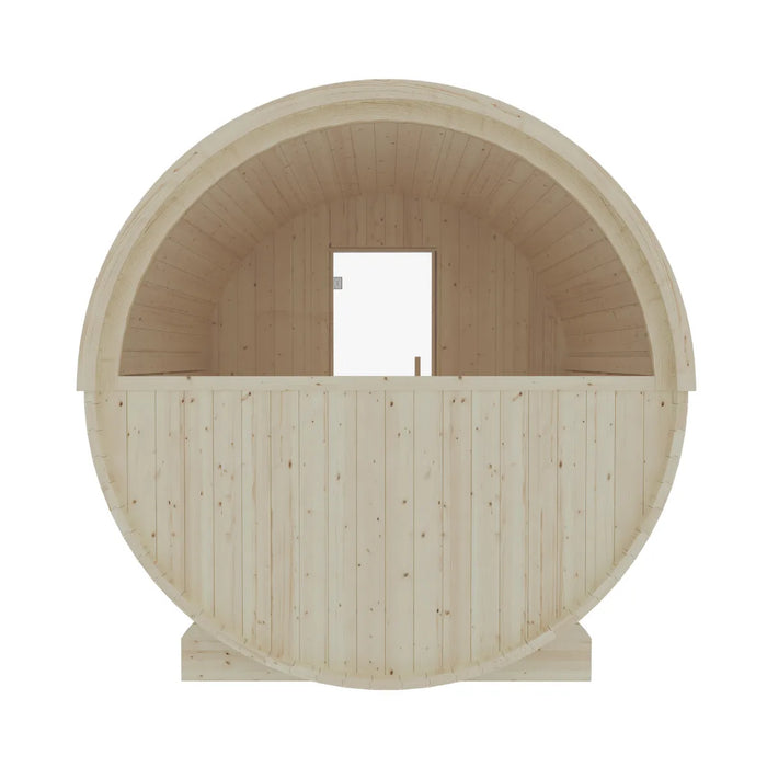 Finnish Sauna Builders Helsinki Finnish Barrel Sauna with Terrace and WiFi Heater - Finnish Sauna Builders — close-up feature