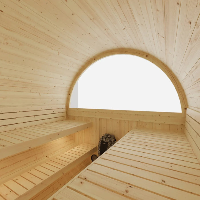 Finnish Sauna Builders Helsinki Finnish Barrel Sauna with Terrace and WiFi Heater - Finnish Sauna Buil... — additional view 14