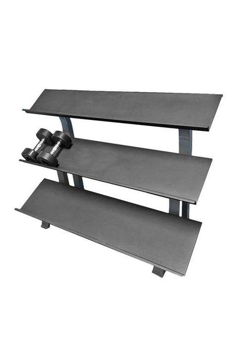 Muscle D Fitness 3-Tier Hex Dumbbell Rack - 15 Pair Storage — weight load capacity