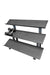 Muscle D Fitness 3-Tier Hex Dumbbell Rack - 15 Pair Storage — weight load capacity