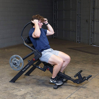 Body Solid Semi-Recumbent Ab Bench - GAB300B — side profile