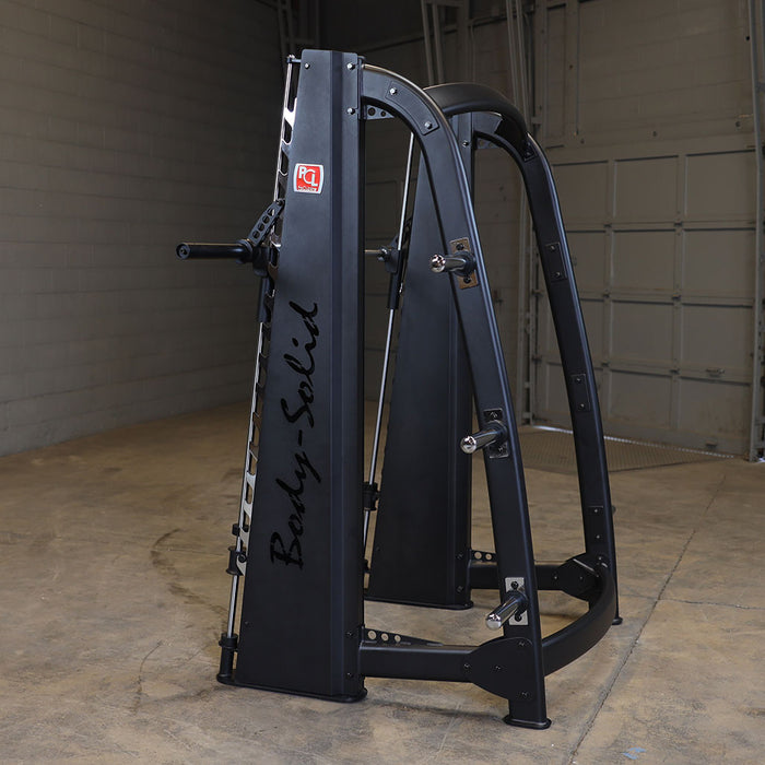 Body Solid Pro Clubline Counter-Balanced Smith Machine - SCB1000B — adjustment mechanism