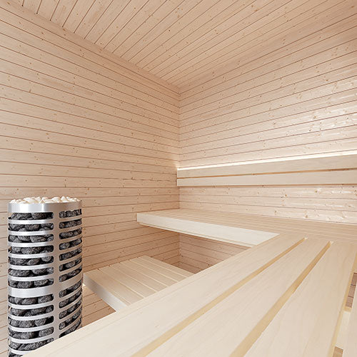SaunaLife HST66 Luxury 6’ x 6’ Indoor Finnish Sauna Kit Precision - image 2