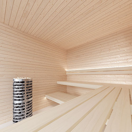 SaunaLife HST88 Luxury 8’ x 8’ Indoor Finnish Sauna Kit Precision - image 2