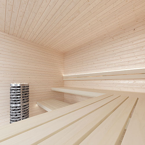 SaunaLife HST79 Luxury 7’ x 9’ Indoor Finnish Sauna Kit Precision - image 2