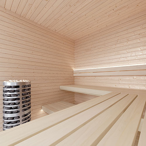 SaunaLife HST77 Luxury 7’ x 7’ Indoor Finnish Sauna Kit Precision - image 2