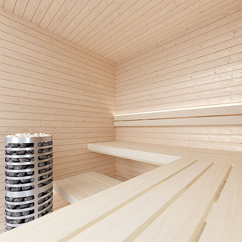 SaunaLife HST67 Luxury 6’ x 7’ Indoor Finnish Sauna Kit Precision - image 2