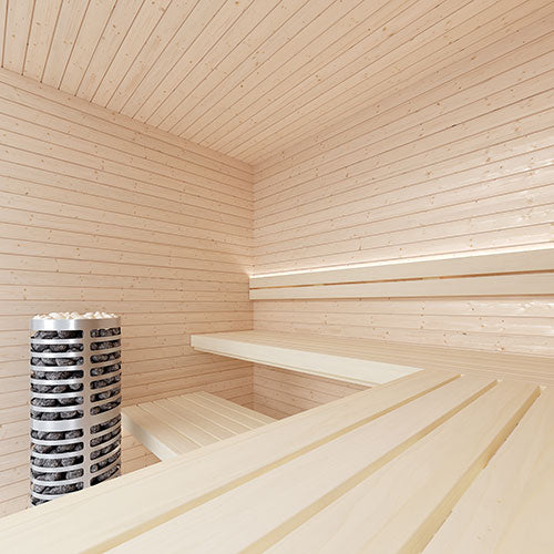 SaunaLife HST68 Luxury 6’ x 8’ Indoor Finnish Sauna Kit Precision - image 2
