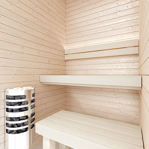 SaunaLife HST44 Luxury 4’ x 4’ Indoor Traditional Sauna Kit Precision - image 2