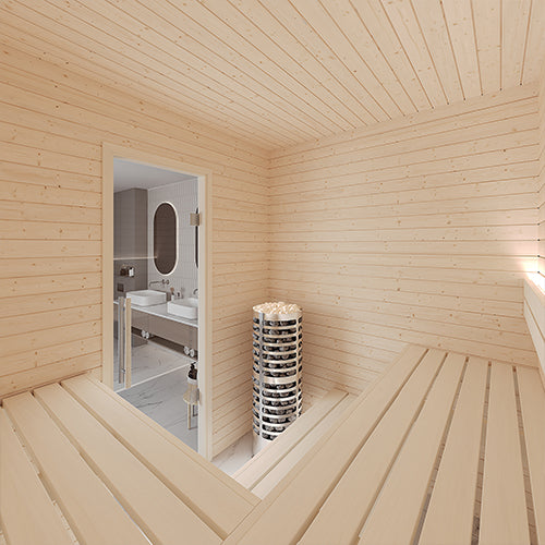 SaunaLife HST77 Luxury 7’ x 7’ Indoor Finnish Sauna Kit Precision - image 6