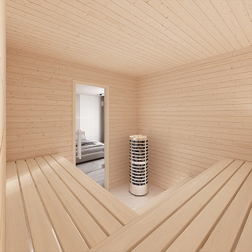 SaunaLife HST88 Luxury 8’ x 8’ Indoor Finnish Sauna Kit Precision - image 6
