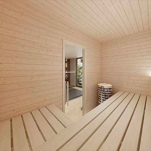 SaunaLife HST48 Luxury 4’ x 8’ Indoor Finnish Sauna Kit Precision - image 5