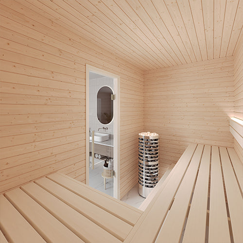 SaunaLife HST59 Luxury 5’ x 9’ Indoor Finnish Sauna Kit Precision - image 6