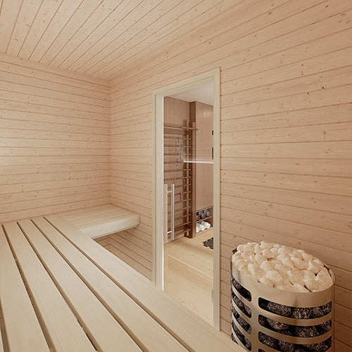 SaunaLife HST48 Luxury 4’ x 8’ Indoor Finnish Sauna Kit Precision - image 6