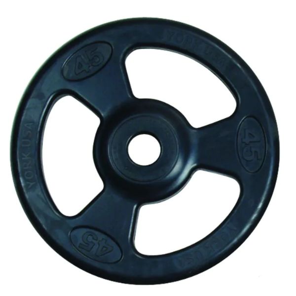 York Barbell 2″ Iso-Grip Rubber Encased Steel Olympic Plate Sets — weight load capacity