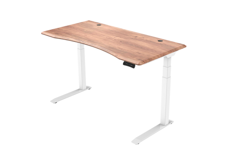 InMovement Unsit Standing Desk 48x30 - white frame - teak top