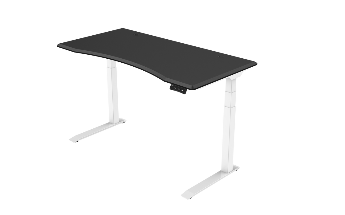 InMovement Unsit Standing Desk 48x30 - black frame - teak top