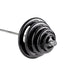 York Barbell 2″ Iso-Grip Rubber Encased Steel Olympic Plate Sets — full setup angle