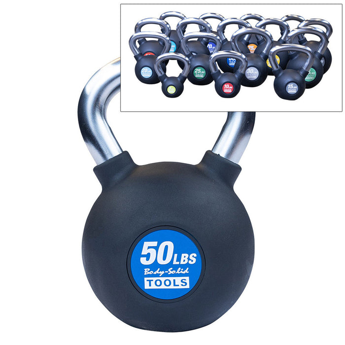Body-Solid Premium Kettlebell KBZ - Color-Coded Cast Iron Strength Training