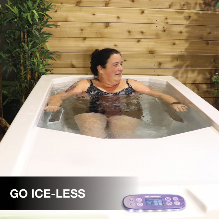 Chill Therapy CHILL1000 cold plunge tub ice-less cold plunge in use