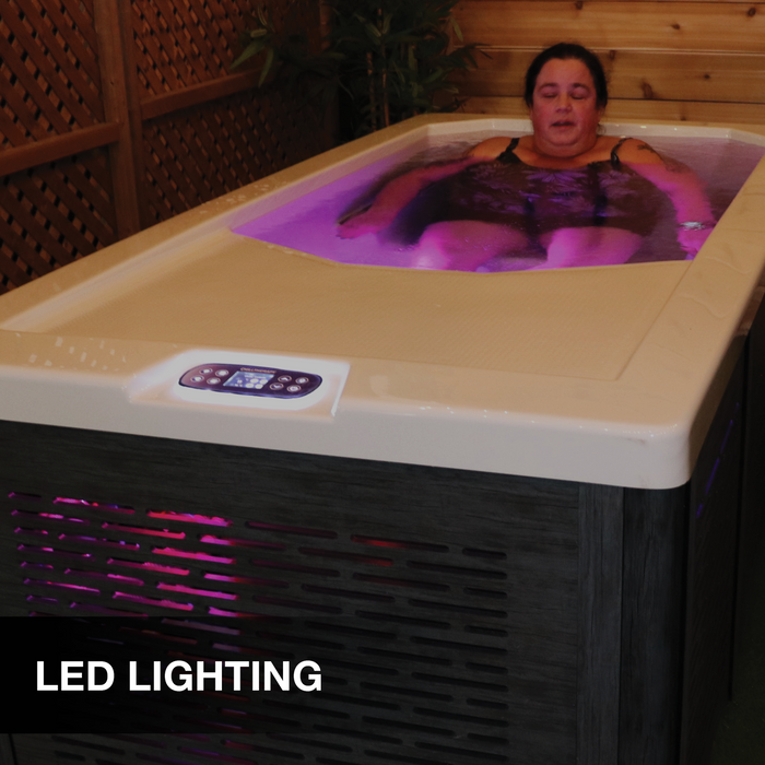 Chill Therapy CHILL1000 cold plunge tub LED lighting at night