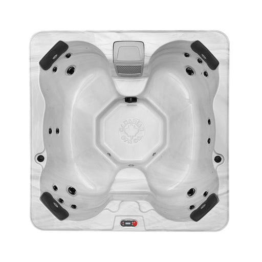 Liberty Spas LYS4500 5-person plug and play hot tub top view of multilevel seating