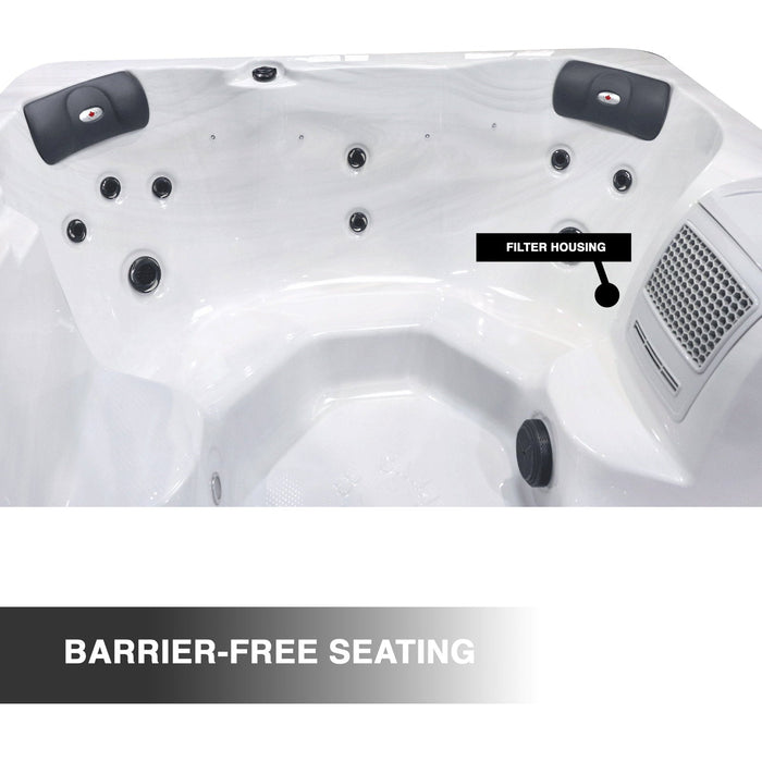 Liberty Spas LYS4500 5-person plug and play hot tub barrier-free seating detail