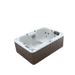 Liberty Spas LYS4000 4-person plug and play hot tub angled view with synthetic wood cabinet
