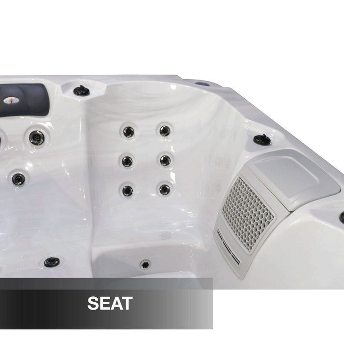Liberty Spas LYS4000 4-person plug and play hot tub interior seating detail