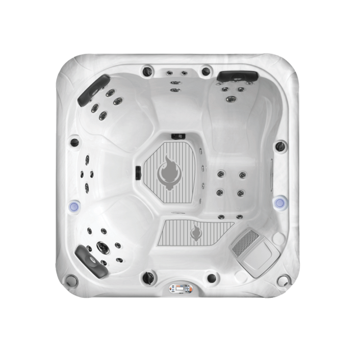 Liberty Spas LYS5000 6-person 240V hot tub top view of seating and 34-jet layout