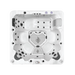 Liberty Spas LYS6000 6-person 240V hot tub top view of lounger and 46-jet layout