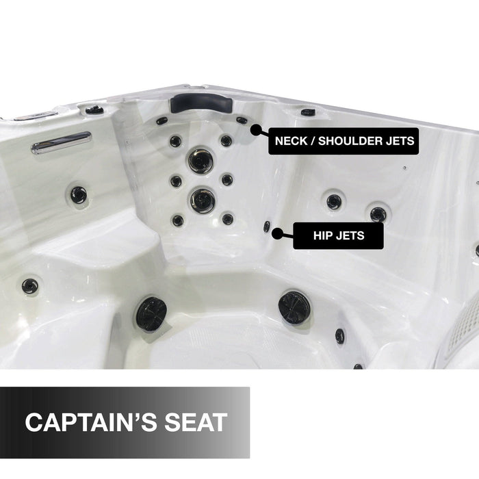 Liberty Spas LYS7000 7-person 240V hot tub captain's seat jets