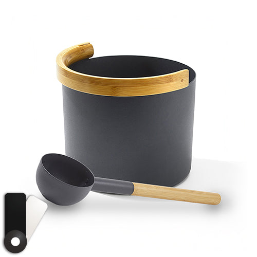 KOLO Sauna Set 2 Sauna Bucket with Curved Handle and Ladle