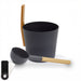 KOLO Sauna Set 3 Sauna Bucket with Straight Handle and Ladle