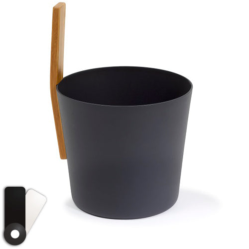 KOLO Bucket 3 Sauna Bucket with Straight Handle, Bamboo/Aluminum