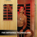 Sweat Therapy Tremblant 2-person far infrared sauna far infrared heater panel in use