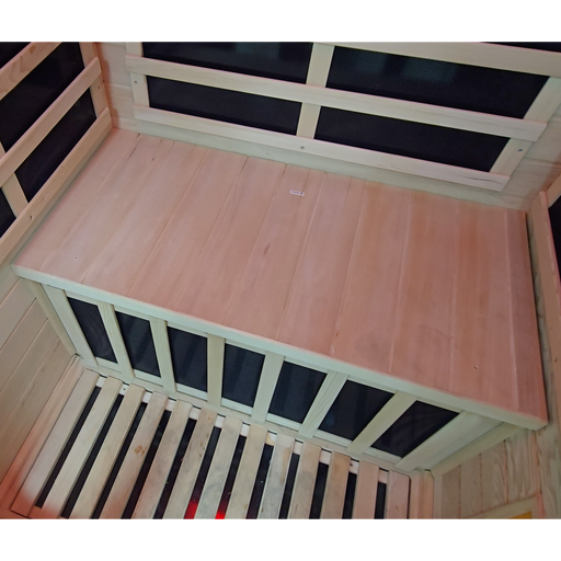 Sweat Therapy Tremblant 1-person far infrared sauna bench and rear heater panels
