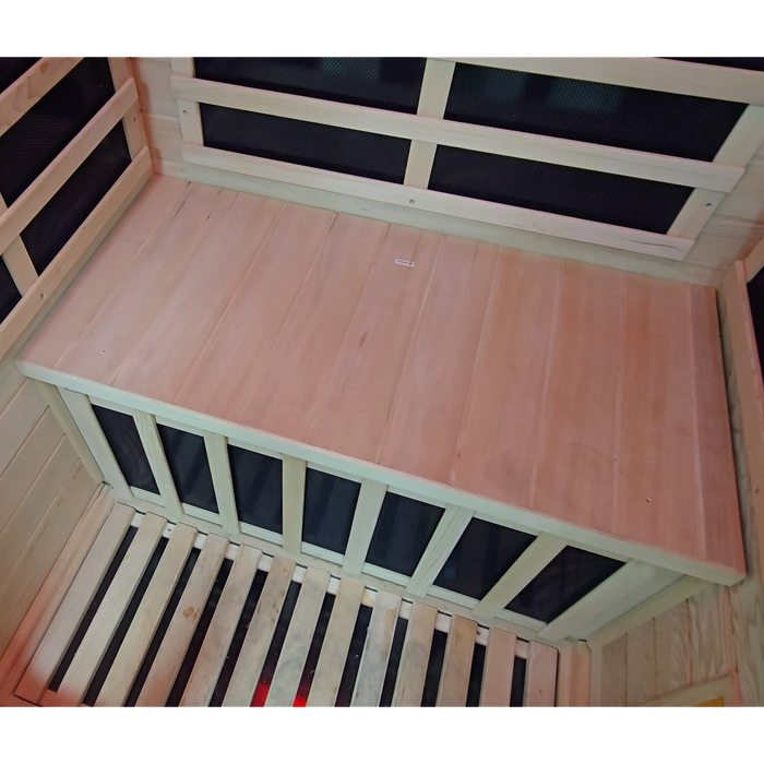 Sweat Therapy Tremblant 1-person far infrared sauna bench and rear heater panels
