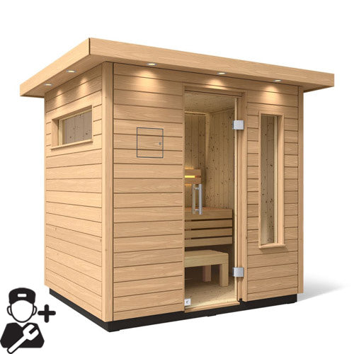 Kohler C2 Outdoor Sauna Kit, Douglas Fir, Up to 6 Persons - image 16