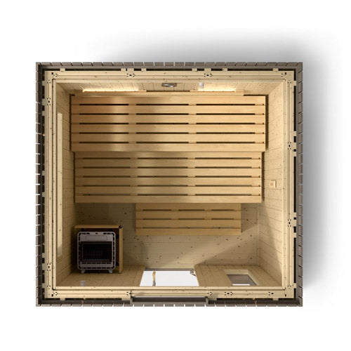 Kohler C2 Outdoor Sauna Kit, Weathered Grey Spruce, Up to 6 Persons - image 12