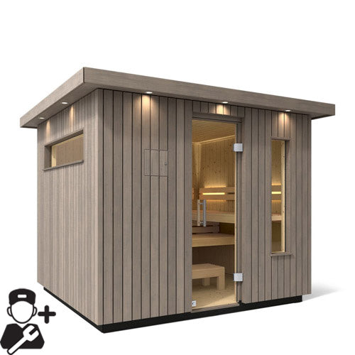 Kohler C2 Outdoor Sauna Kit, Weathered Grey Spruce, Up to 6 Persons - image 20